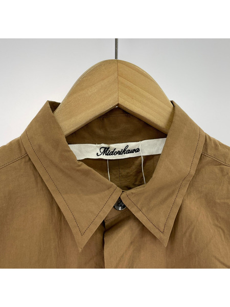 Midorikawa 長袖シャツ 25ss リボンテープシャツ (F) 茶