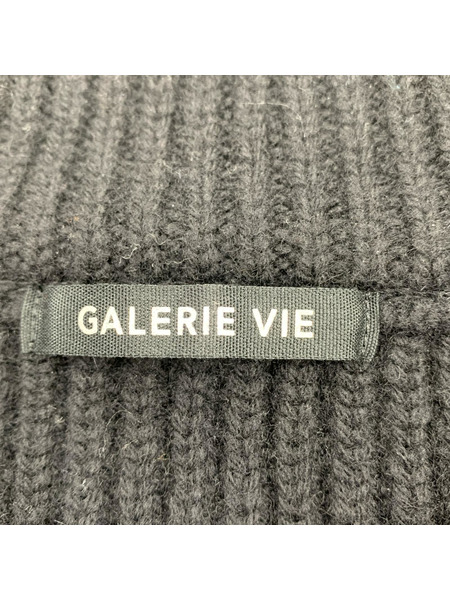 ニット・セーター GALERIE VIE ハーフジップニット 黒
