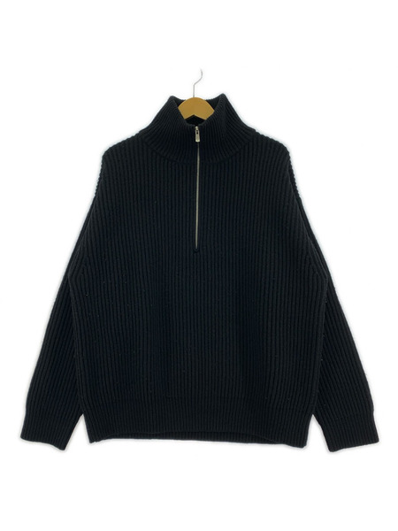 ニット・セーター GALERIE VIE ハーフジップニット 黒