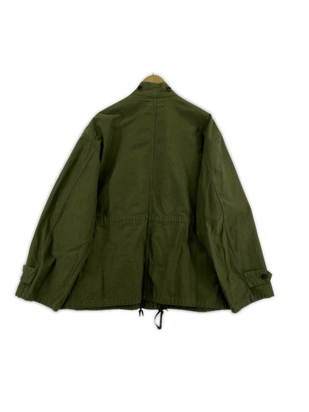 ジャケット AUBERGE シルク混 ミリタリー ジャケット カーキ 44