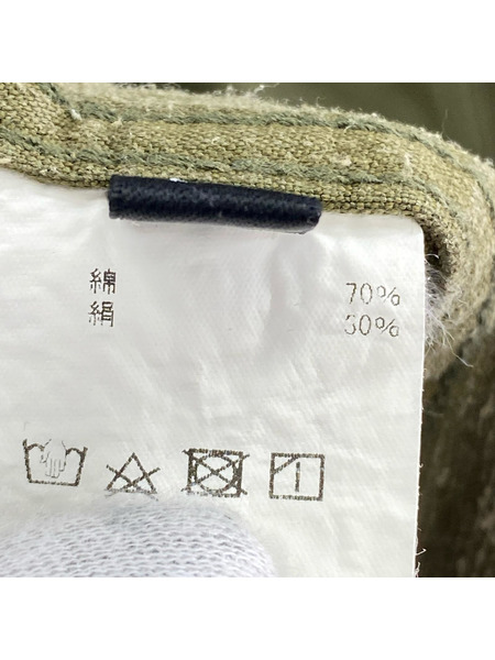 ジャケット AUBERGE シルク混 ミリタリー ジャケット カーキ 44