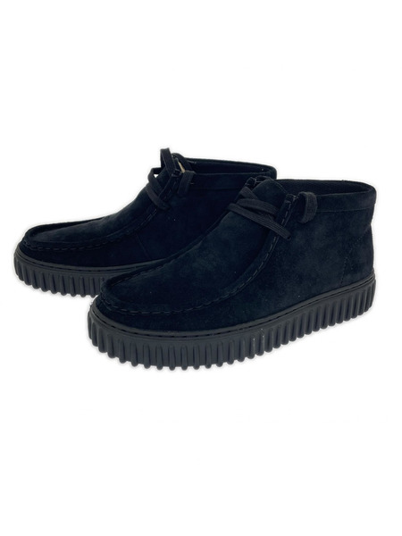 Clarks ブーツ Clarks ブラックスエードワラビーブーツ