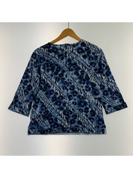 LEONARD 長袖Tシャツ・カットソー SPORT レオパード 青 (40)
