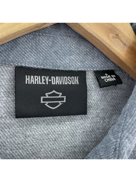 Harley-Davidson L/Sコットンシャツ グレー