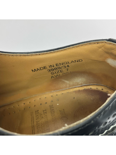 Dr.Martens シューズ 5ホール ウィングチップ 黒白 (UK7)