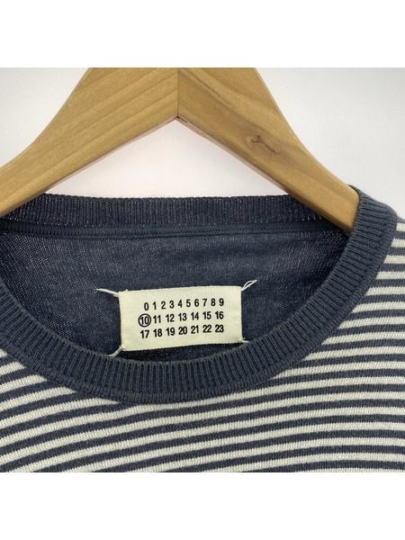 MAISON MARGIELA ココノエ期 ボーダーニット S ネイビー×ホワイト[値下]