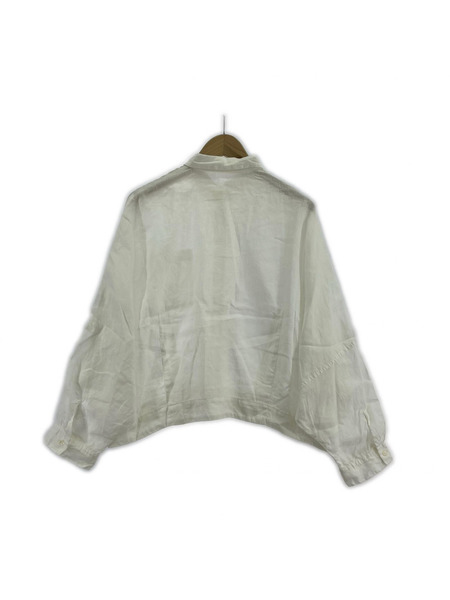 nest Robe 長袖シャツ リネンバルーンシャツブラウス WHT