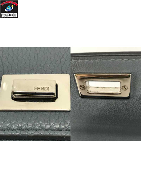FENDI 長財布 PEEKABOO レザー グレー