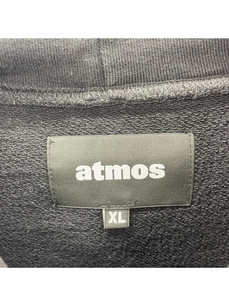 atmos パーカー エンブロイダリーロゴフーディー 黒 XL[値下]