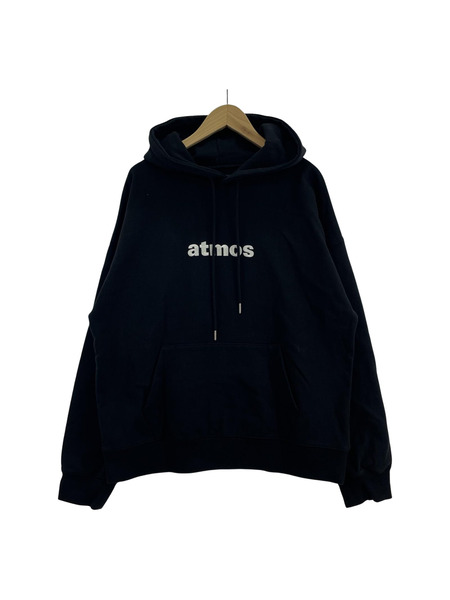 atmos パーカー エンブロイダリーロゴフーディー 黒 XL[値下]
