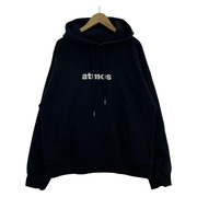 atmos パーカー エンブロイダリーロゴフーディー 黒 XL