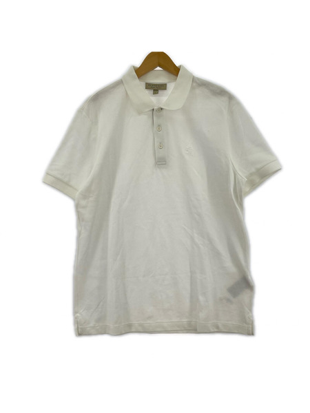 BURBERRY ポロシャツ コットンポロシャツ L WHT
