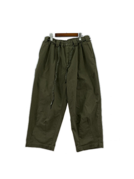 TIGHTBOOTH ヘリンボーンバルーンパンツ L オリーブ