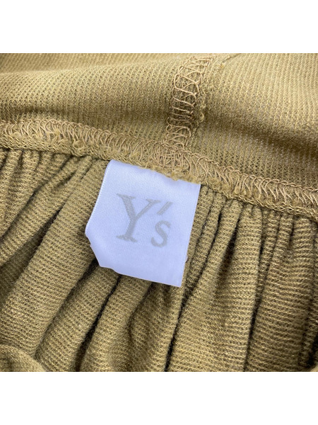 Y's 半袖Tシャツ・カットソー リネン混ブラウス カーキ 2