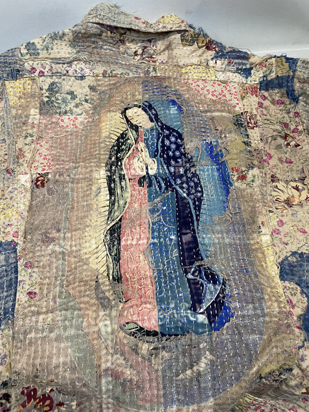 KAPITAL VIRGIN MARIA PRINT BORO FABRIC ARTS＆CRAFT ZIP UP BLOUSON 
