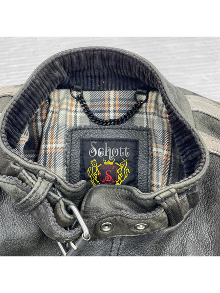 schott レザージャケット レザージャケット グリーン XS