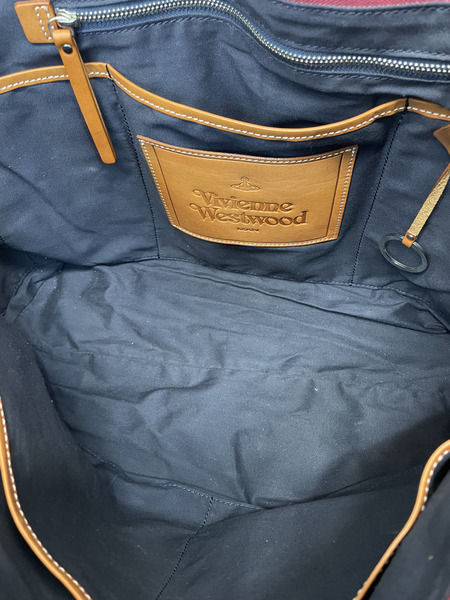 Vivienne Westwood キャンバストートバッグ ネイビー×ボルドー