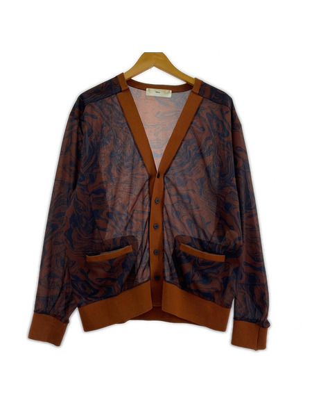 TOGA VIRILIS Marble Jersey Cardigan TV21-J035 ブラウン (44)