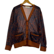 TOGA VIRILIS Marble Jersey Cardigan TV21-J035 ブラウン (44)