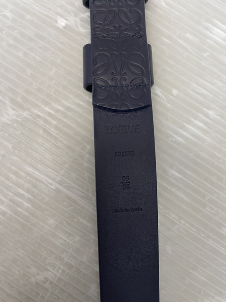 LOEWE リピートアナグラム レザーベルト ネイビー 95/38