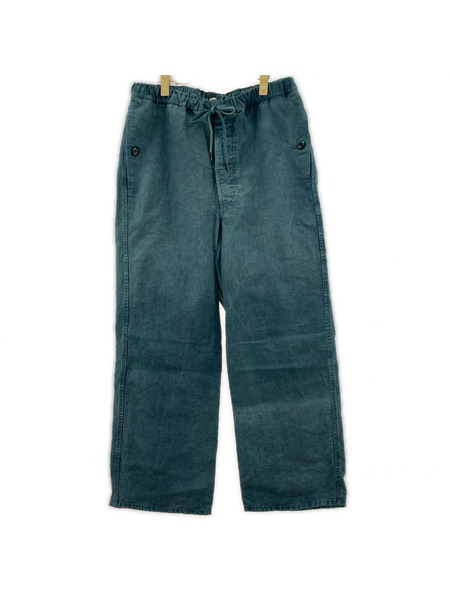 OUTIL INDIGO LINEN PANTS 青 (2)[値下]