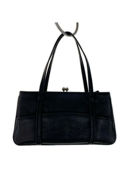 DRIES VAN NOTEN ハンドバッグ ガマ口レザーハンドバッグ ブラック