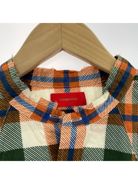UNDERCOVER 15AW プルオーバーチェックシャツ 3 グリーン UNDERCOVER 15AW プルオーバーチェックシャツ 3 グリーン