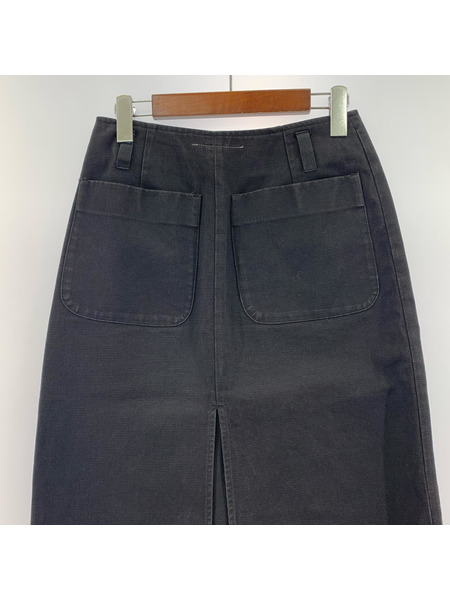 MAISON MARGIELA ⑥ ココノエ期 オーバースリット ブラックデニムスカート 40 黒