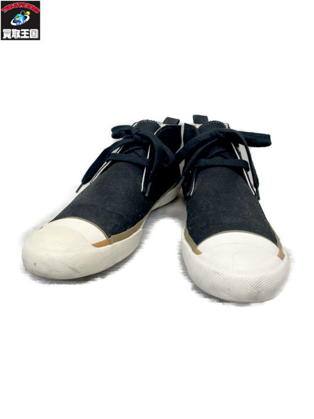COMME des GARCONS ミドルカット キャンバススニーカー 黒　26.0cm[値下]
