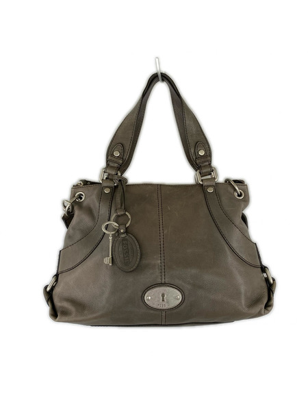 FOSSIL ショルダーバッグ long live vintage 2WAY レザー グレー
