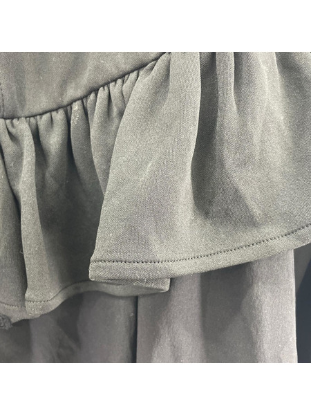 SUMi STYLE 長袖Tシャツ・カットソー ハーフジップフリルカットソー 黒