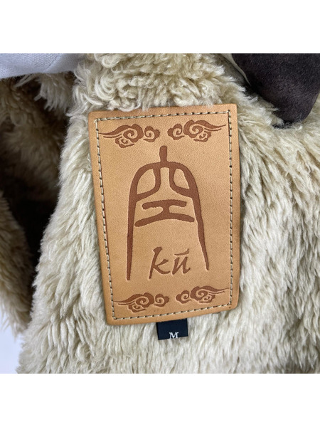 空ku パッチワークレザーコート (M)