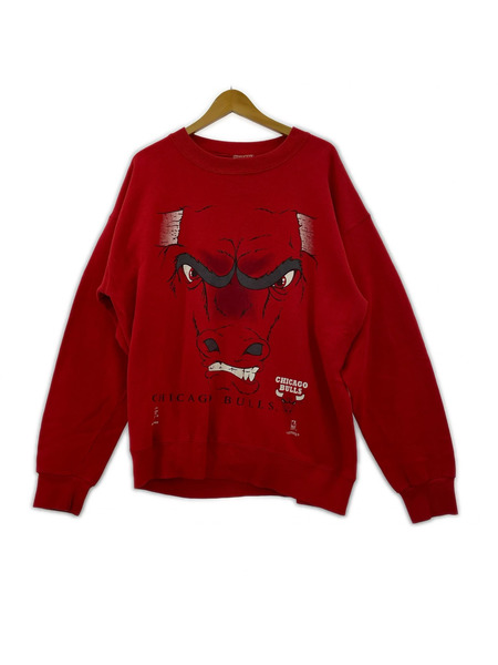 スウェット・トレーナー NUTMEG ブルズ スウェット レッド