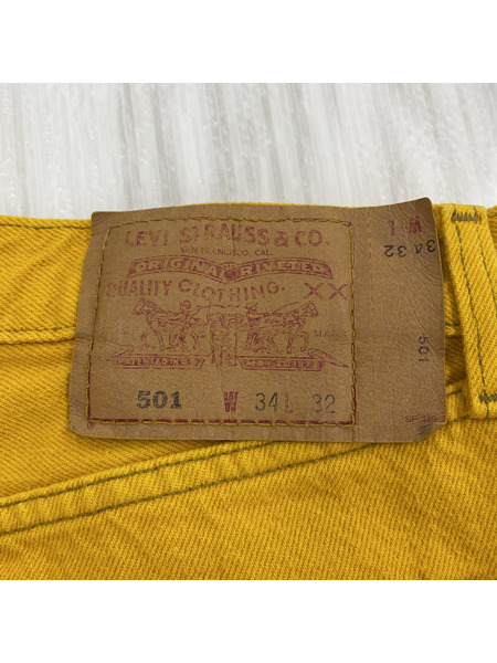 Levi's デニム・ジーンズ 501 黄 W34