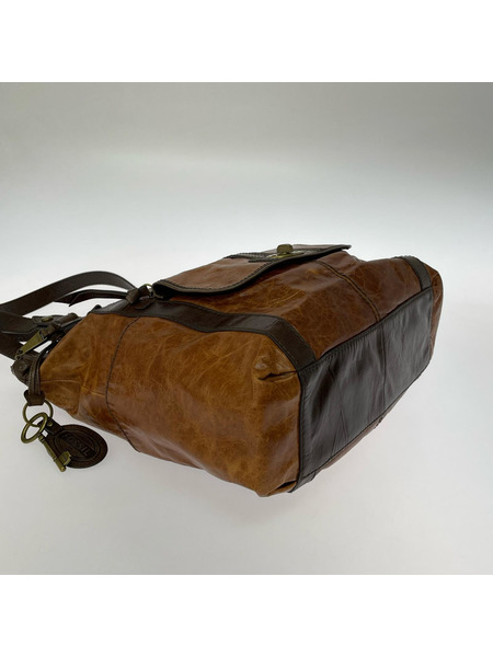FOSSIL ショルダーバッグ long live vintage  2WAY レザー ブラウン