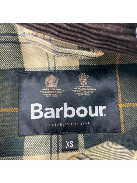 Barbour SPEY ワックスショートジャケット XS 緑系 242MWX1212