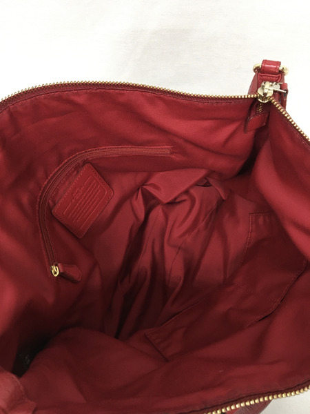 COACH ケルシー レザートートバッグ 赤 F365