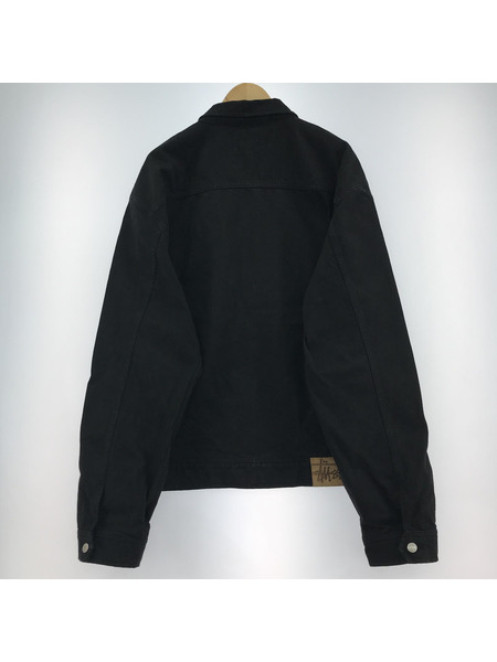 STUSSY デニムジャケット denim zip jacket black