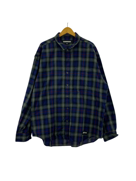 NEIGHBORHOOD 長袖シャツ タータンチェックシャツ カーキ(XL)[値下]