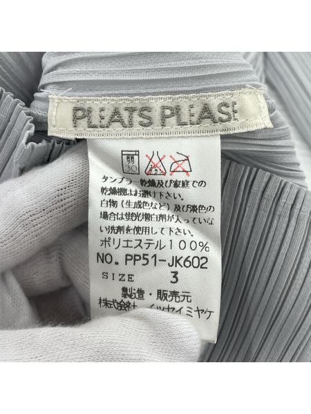 PLEATS PLEASE 長袖Tシャツ・カットソー プリーツ グレー (3)