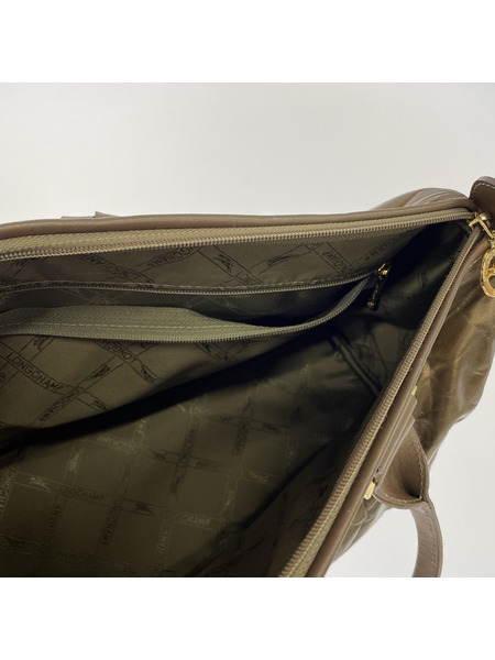 LONGCHAMP ハンドバッグ シワ加工 ゴールド