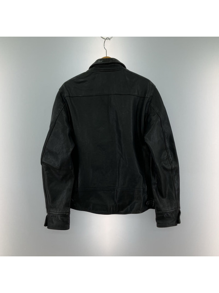 AVIREX 19AW レザートラッカージャケット ブラック L 黒 6191056