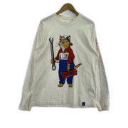 go slow caravan 長袖Tシャツ・カットソー ×NISSAN レーシングL/Sカットソー 白 (3)