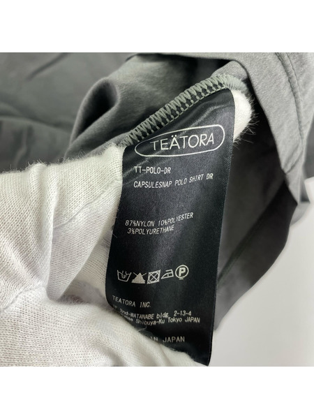 TEATORA ポロシャツ カプセルスナップ ポロシャツ GRY 3