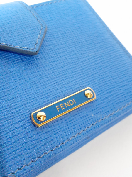 小物 FENDI レザー カードケース/ブルー