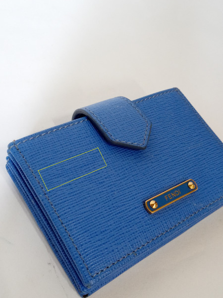 小物 FENDI レザー カードケース/ブルー