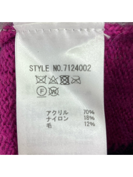 MANASTASH カーディガン アバディーン カーディガン アーガイル 紫(L)