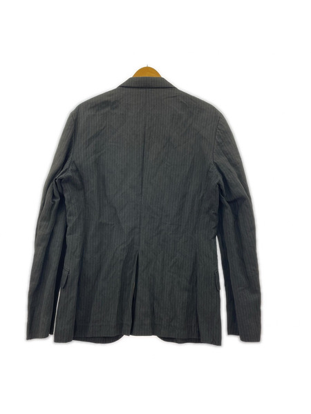 Paul Smith リネンコットン ストライプジャケット グレー (L)[値下]