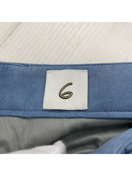 6 ROKU パンツ FAKE SUEDE PAINTER PANTS/BLE