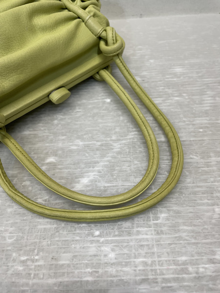 Bottega Veneta フリルデザイン ハンドバッグ 黄緑[値下]